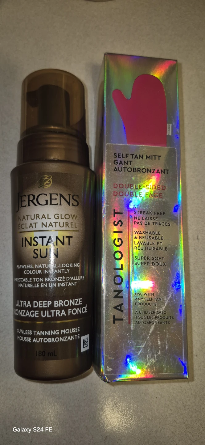 Jergens Natural Glow Instant Sun Mousse with Tano-logist Mitt