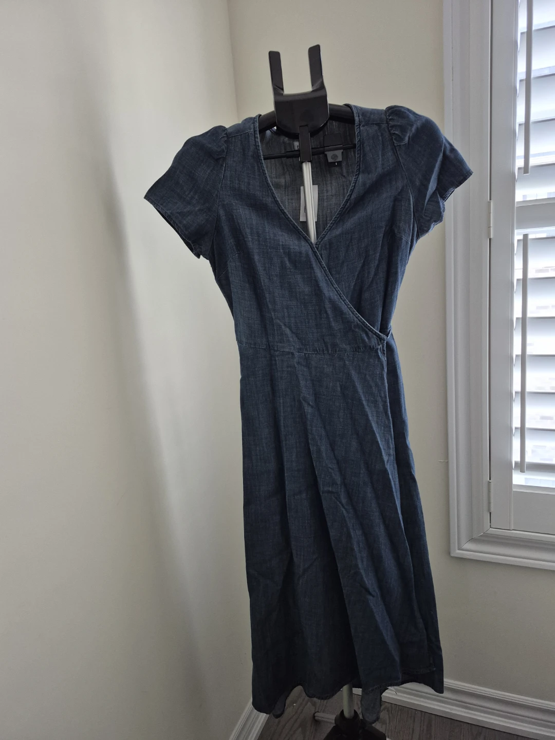 Denim Wrap Dress - photo 3