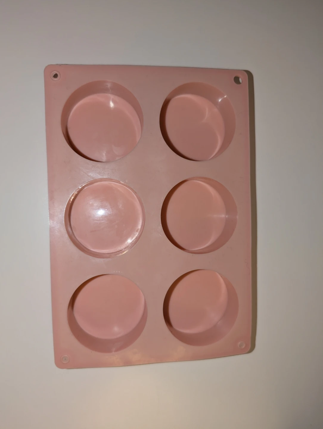 Pink Silicone Mold - 6 Round Cavities