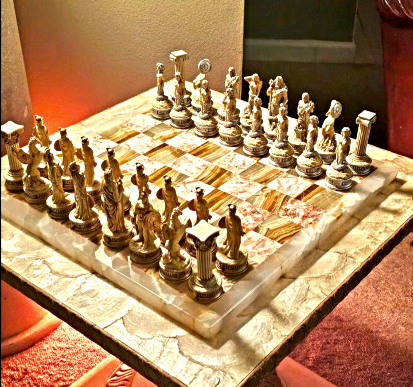 Greek Mythology Olympus Gods Zeus vs Poseidon Chess Pieces