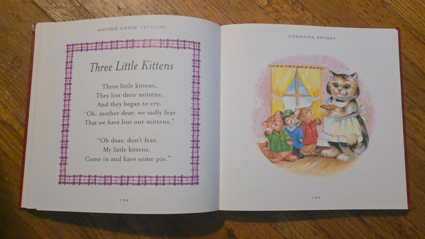 Treasury of Mother Goose Library Classics Hardcover Book - photo 2