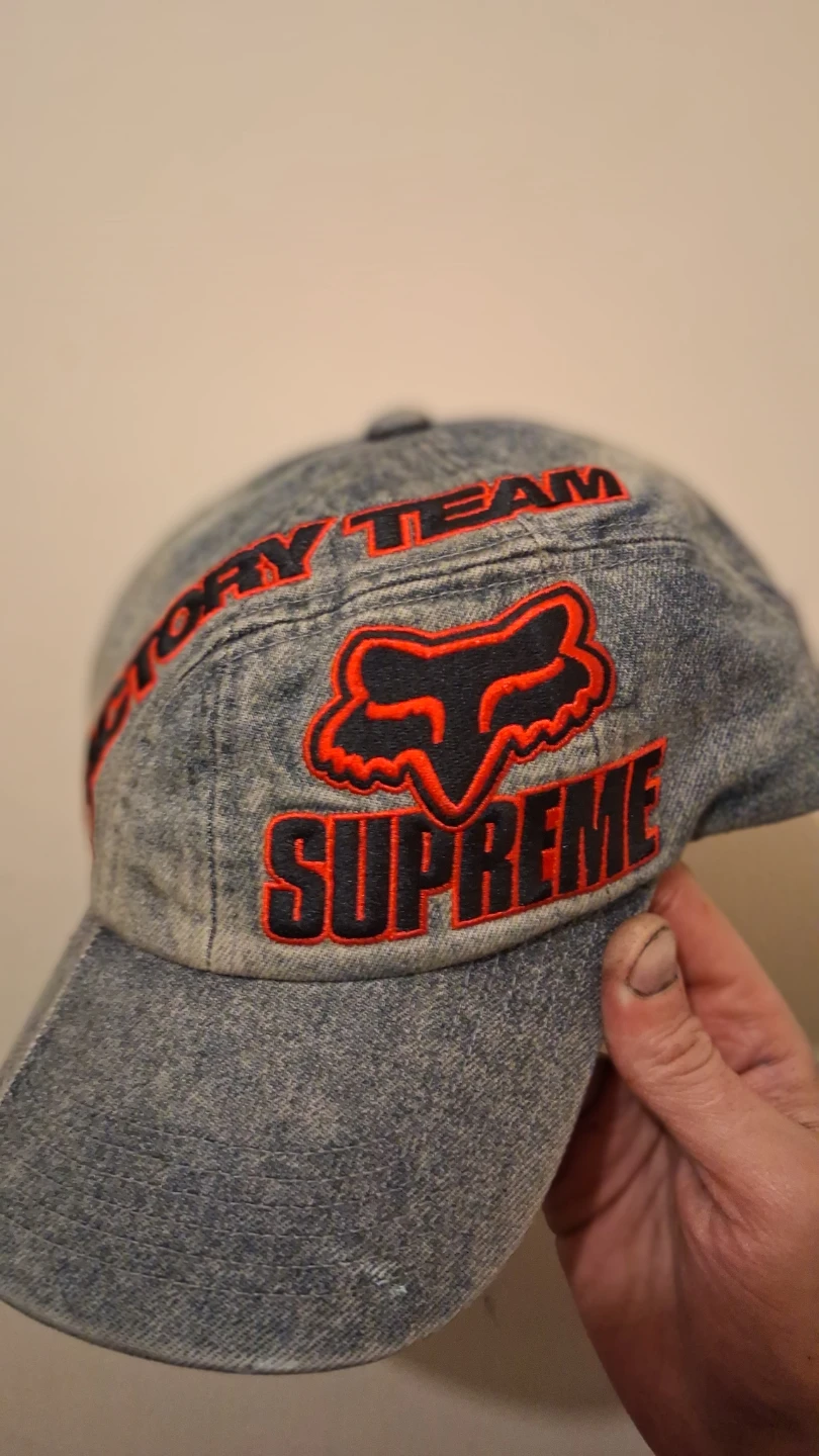 Fox x Supreme "94" Factory Team Denim Baseball Cap