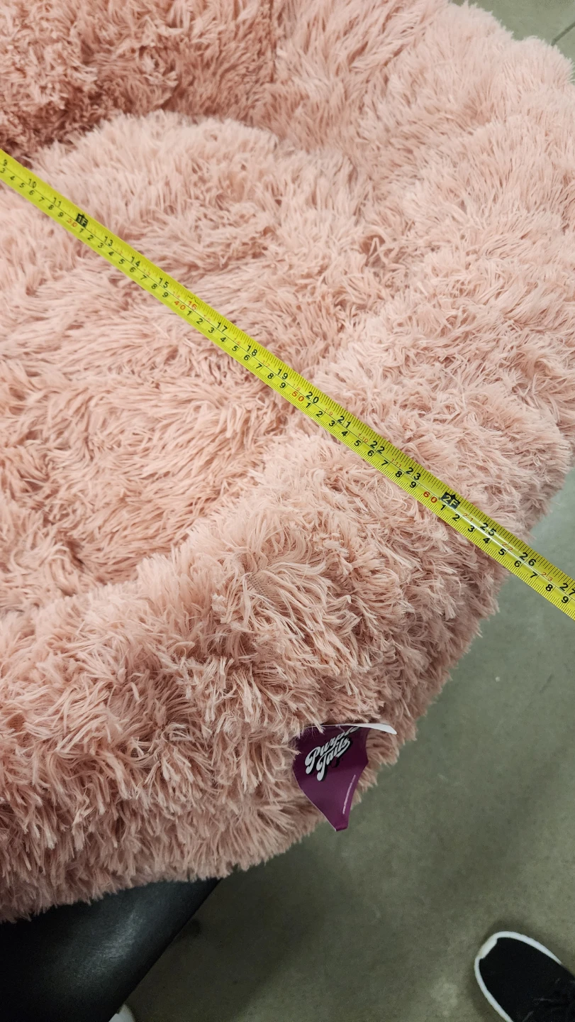 Purple Tails Pet Bed - Plush Round Dog Cat Bed - photo 4