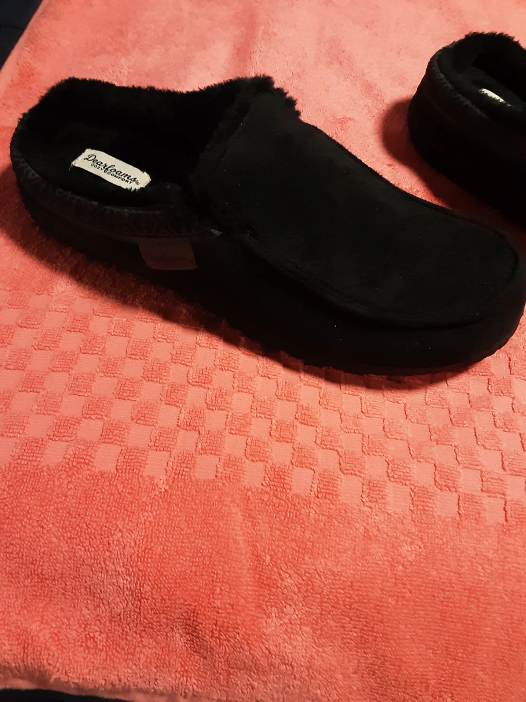 Men's Dearfoams Black Slippers - photo 2