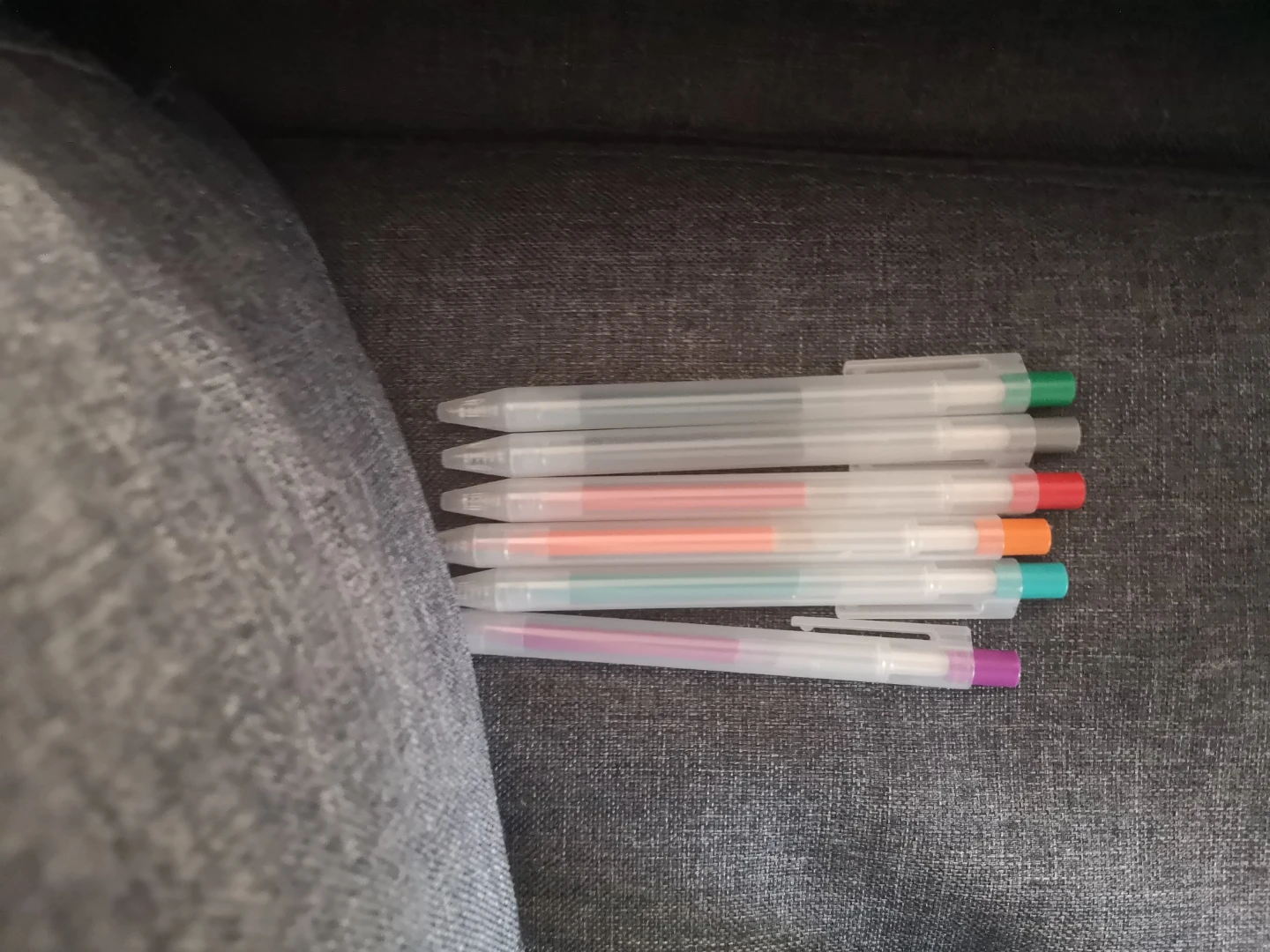 Clear colored pens