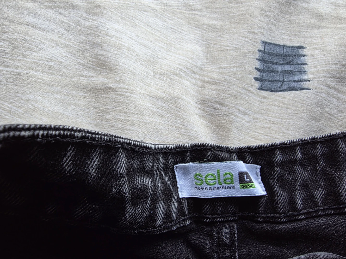 Sela Denim Shorts - Black Wash L - photo 3