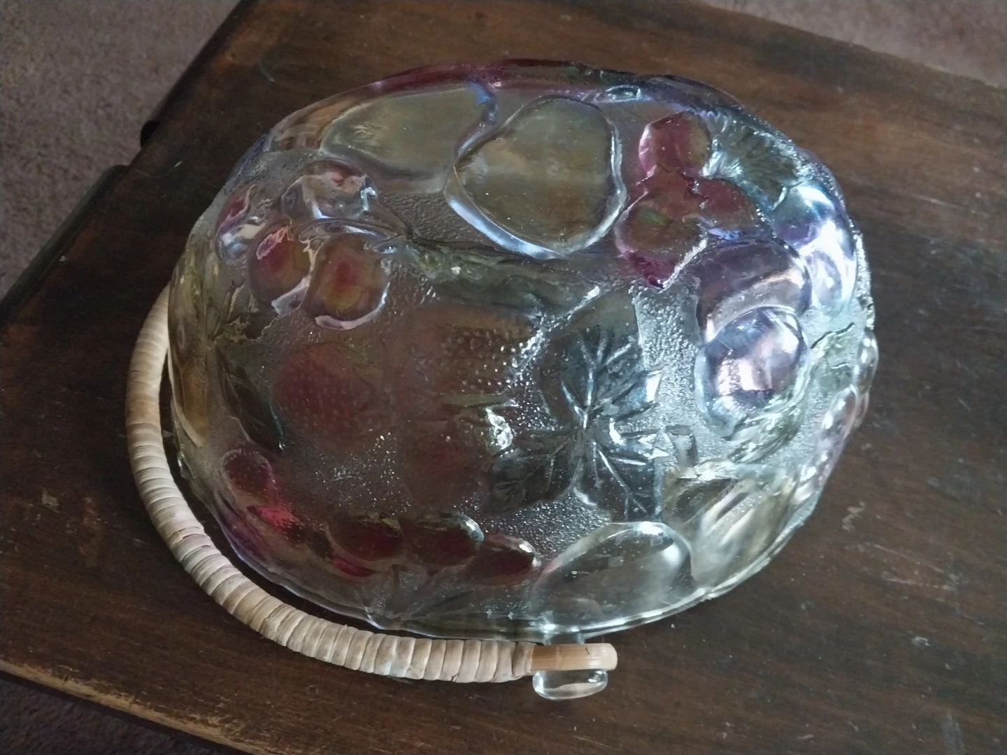Decorative Glass Fruit Bowl with Handle - photo 3
