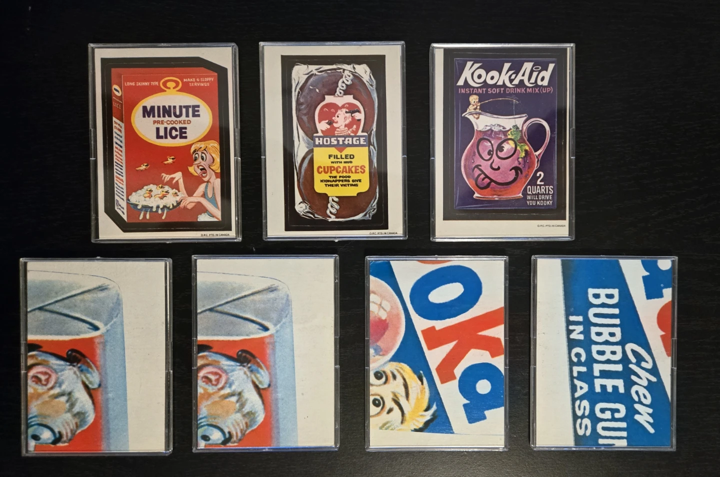 1973 OPC Wacky Packs, 7 Piece Lot, NRMT-MT GRADABLE