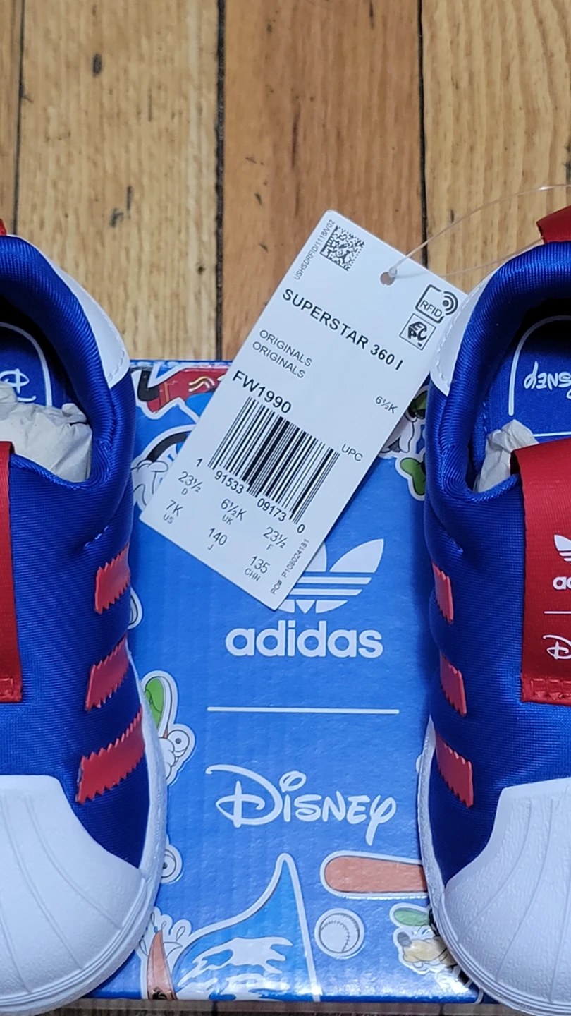 Adidas Superstar 360 I Disney Toddler Shoes Size 7K - photo 4