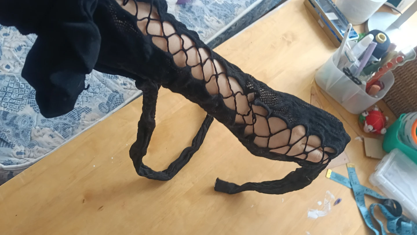 Black fishnet tights
