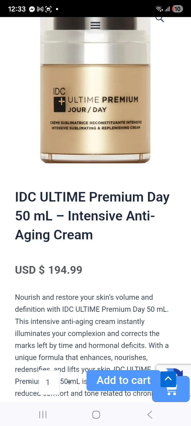 IDC ULTIME Premium Day Intensive Anti-Aging Cream 50 mL