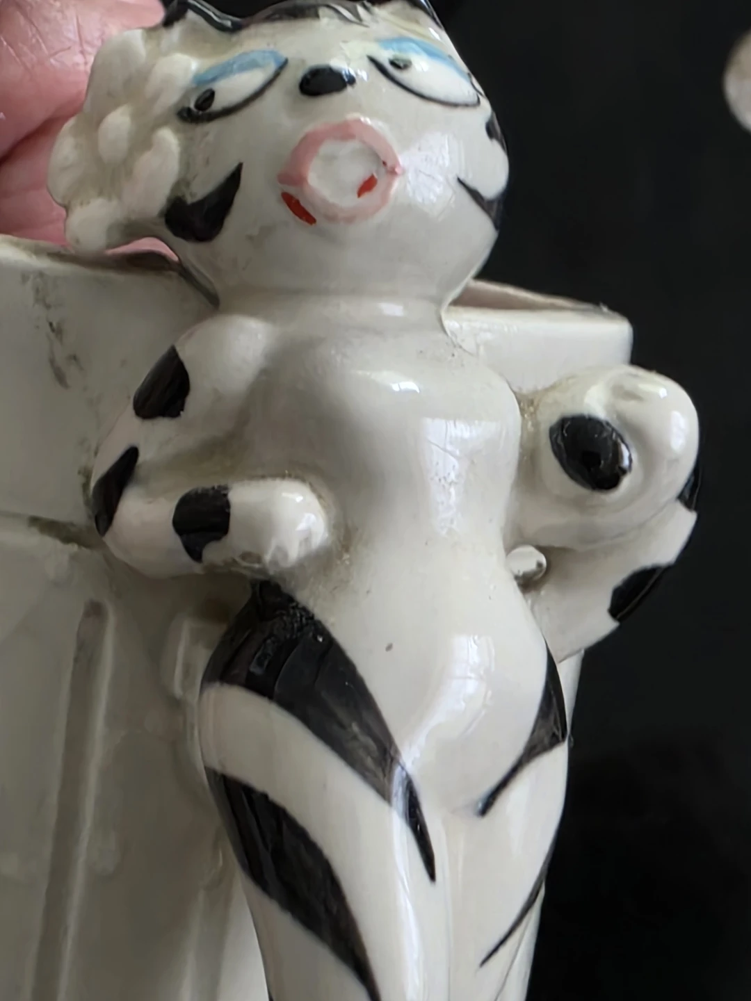 Takahashi Hand Painted Ceramic Mug with Cat Handle - photo 5