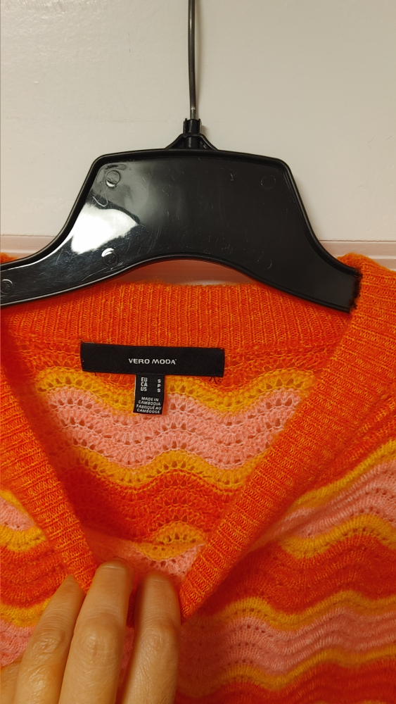 Women's Knit Sweater - Orange/Pink/Yellow - Size S - photo 2