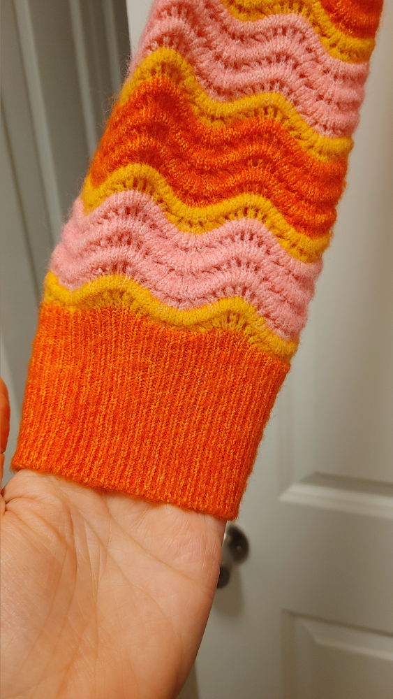 Women's Knit Sweater - Orange/Pink/Yellow - Size S - photo 4