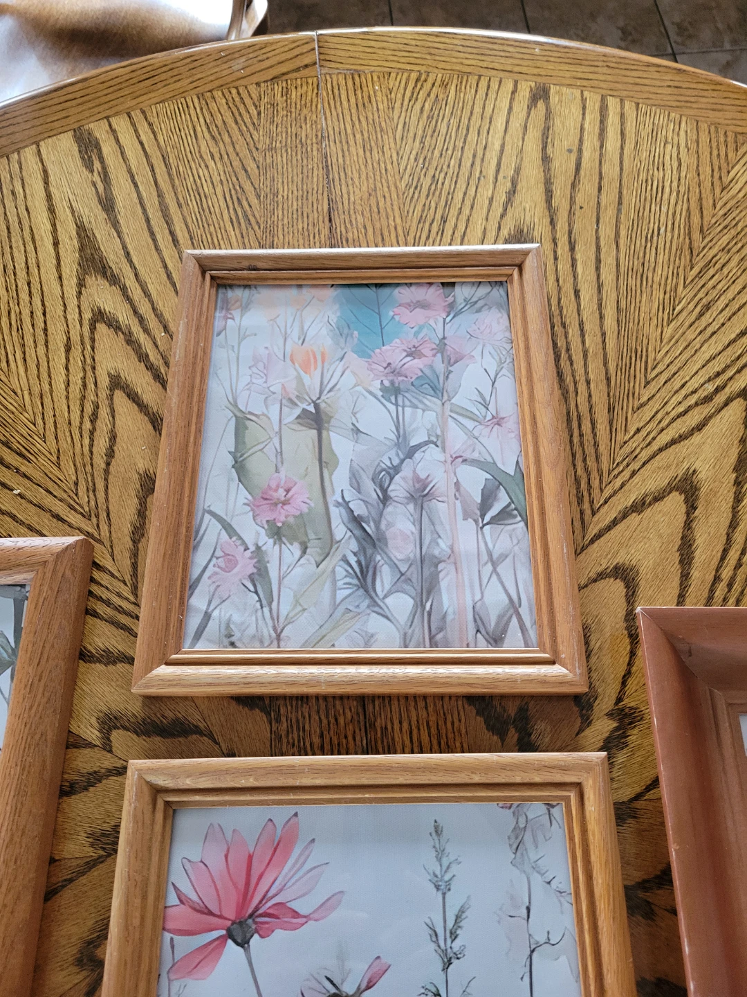 Set of 4 Botanicals Oak Vintage Picture Frames - photo 3