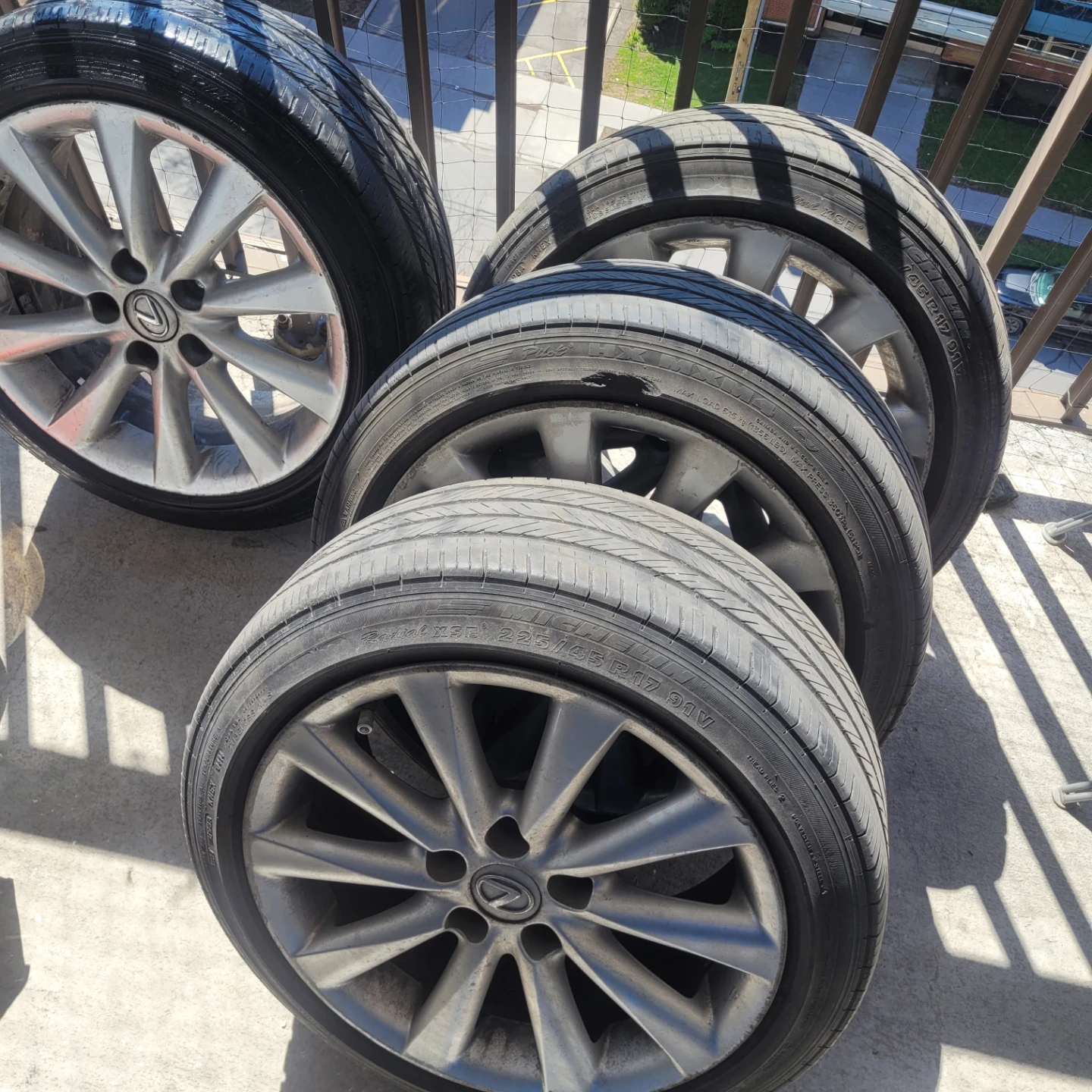 Lexus 17 inch Rims with Michelin Tires 225/45R17