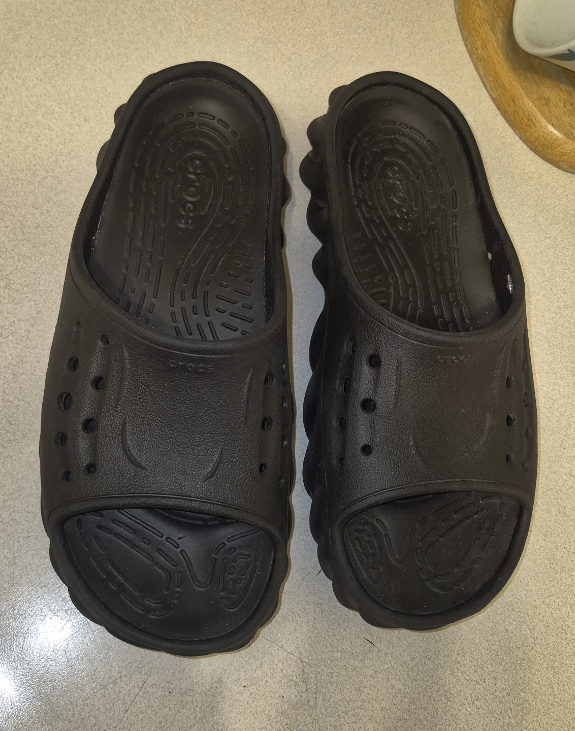 Crocs Echo Slides Sandal - Black - Men's M 5 / Women's W 7
