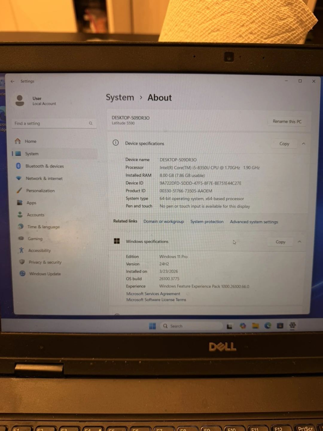 Dell Latitude 5590 | i5 | 8GB RAM | 256GB SSD - photo 5