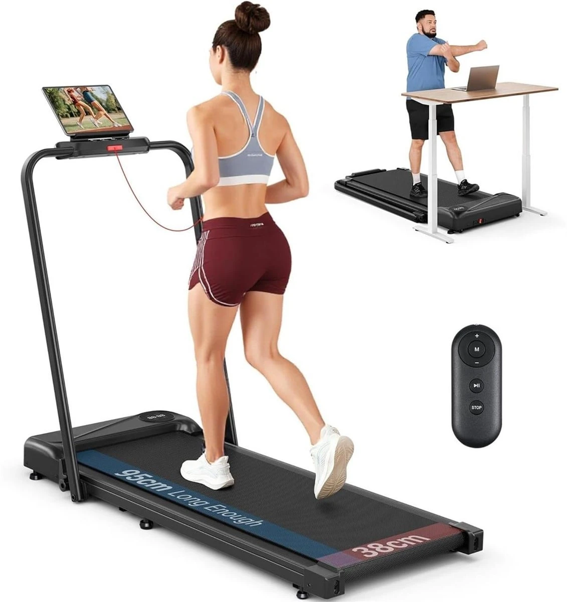Compact Treadmill with Remote Control