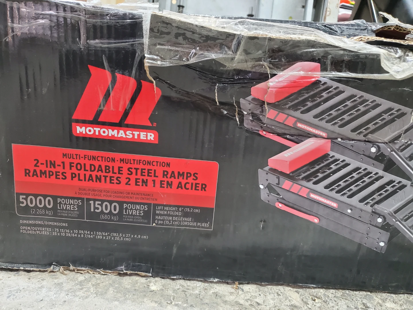 Motomaster 5000 lb 2-in-1 Foldable Steel Ramps