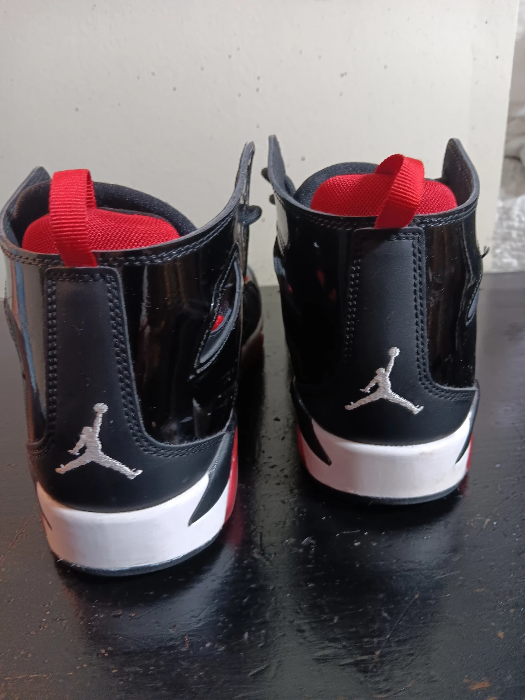 Jordan Flight Club 91 Black Red kids High Top Sneakers - photo 2