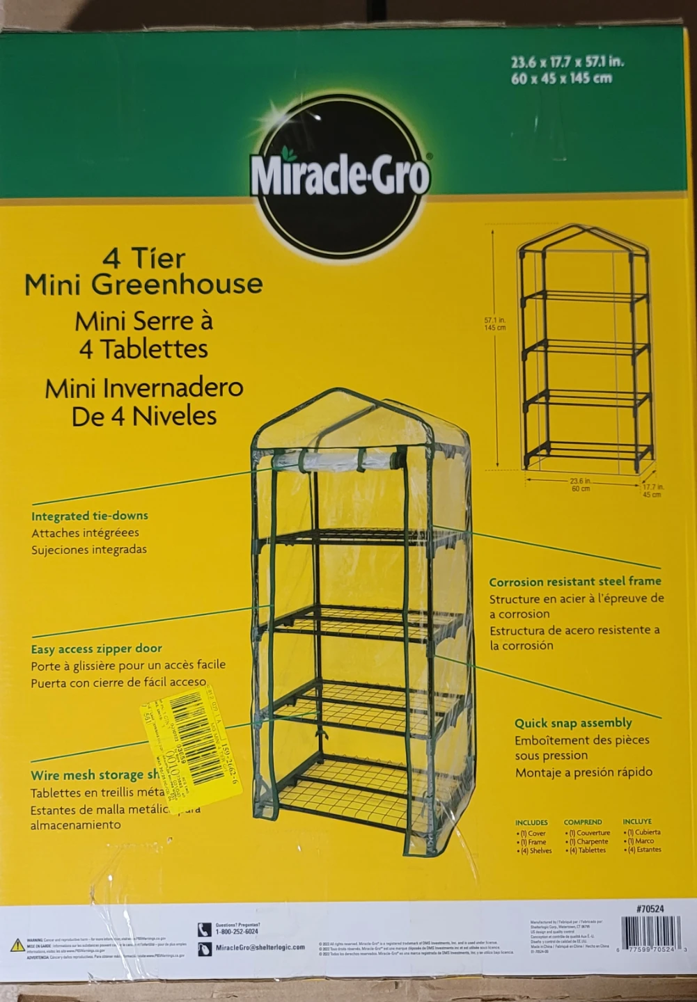Miracle-Gro 4 Tier Mini Greenhouse - photo 2