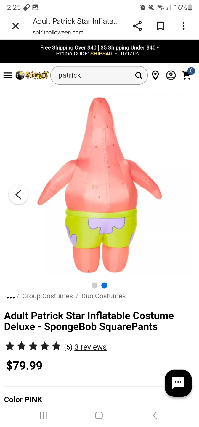 Adult Patrick Costume - photo 2