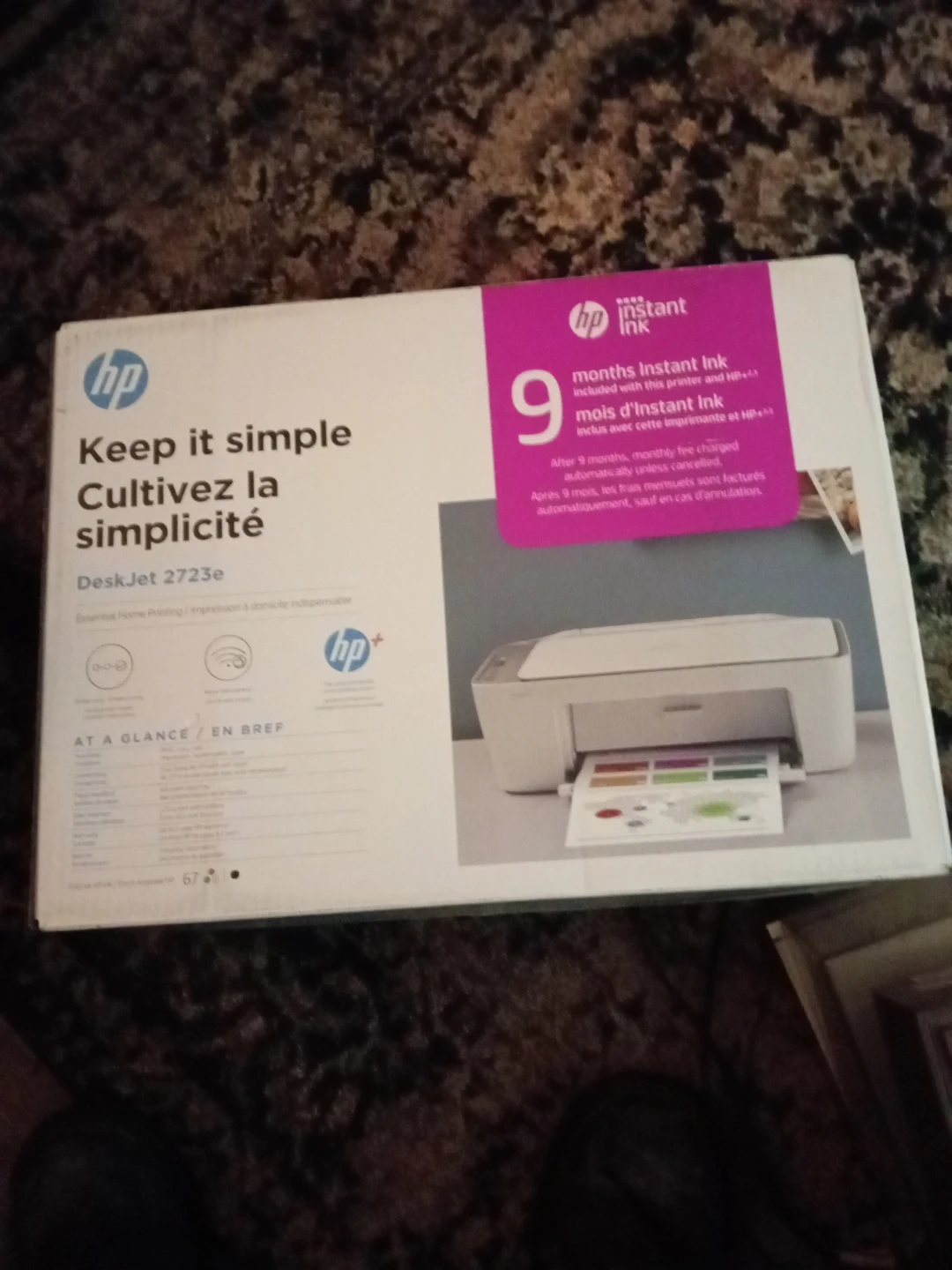 HP DeskJet 2723e Printer with 9 Months Instant Ink