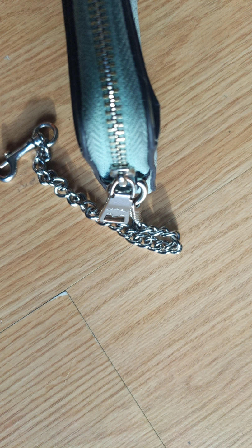 Coach Wallet Card Holder with Zipper and Chain - photo 3