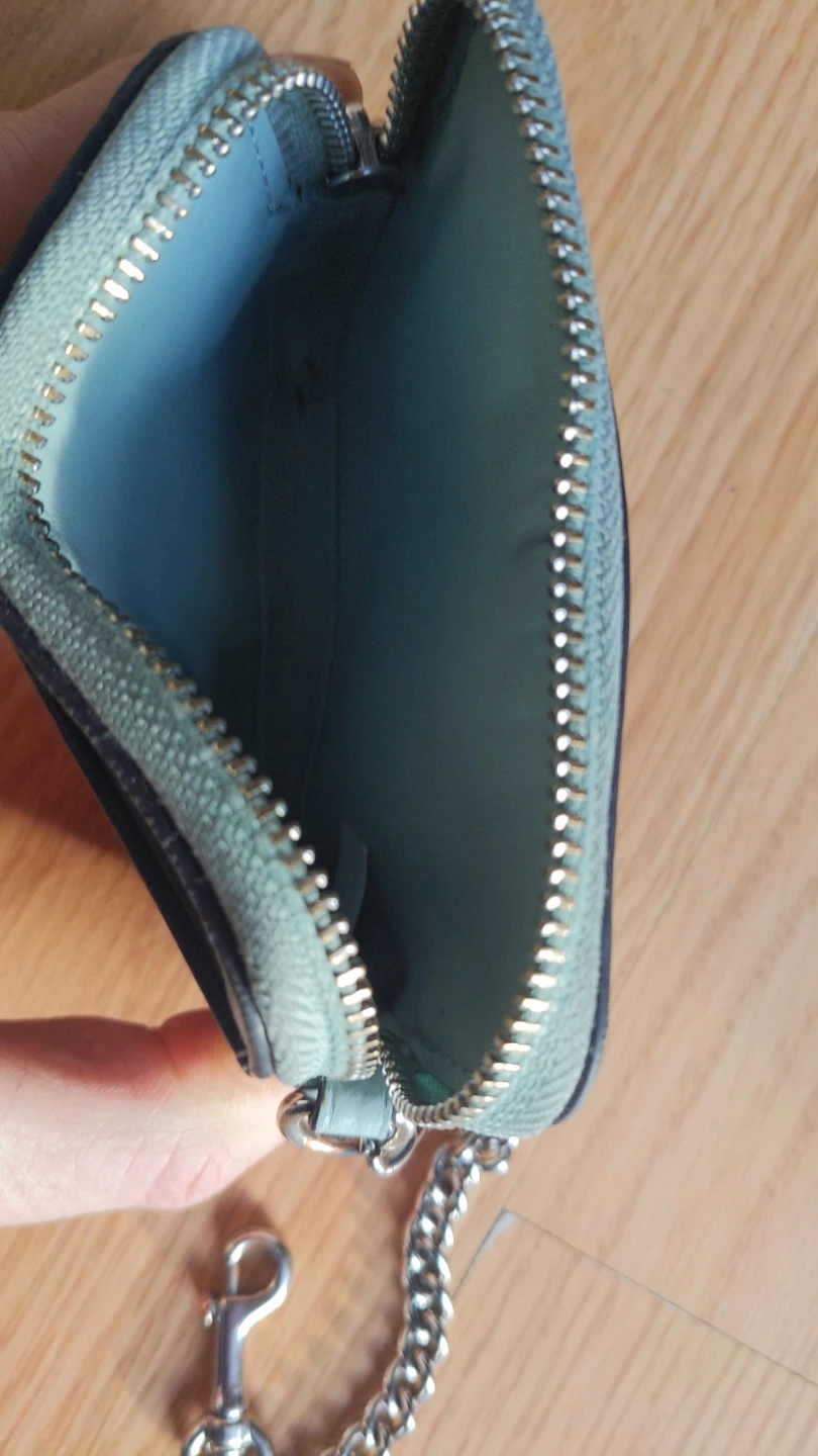 Coach Wallet Card Holder with Zipper and Chain - photo 4