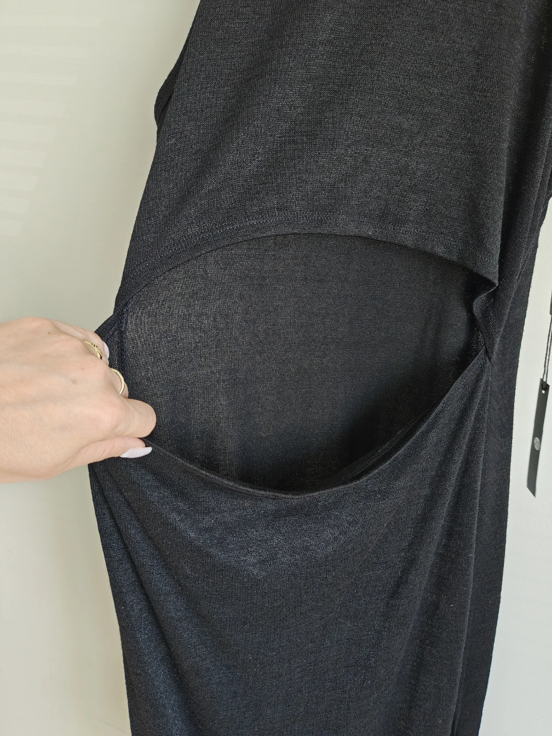 Wilfred Free Black Cutout Maxi Dress Size L - photo 3
