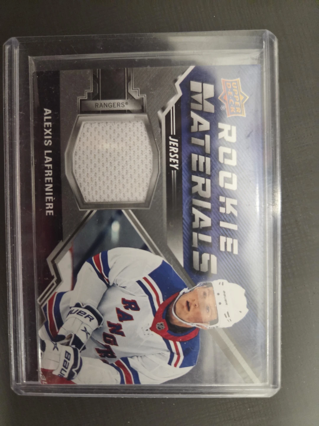 Alexis Lafreniere Rookie Materials Jersey Card
