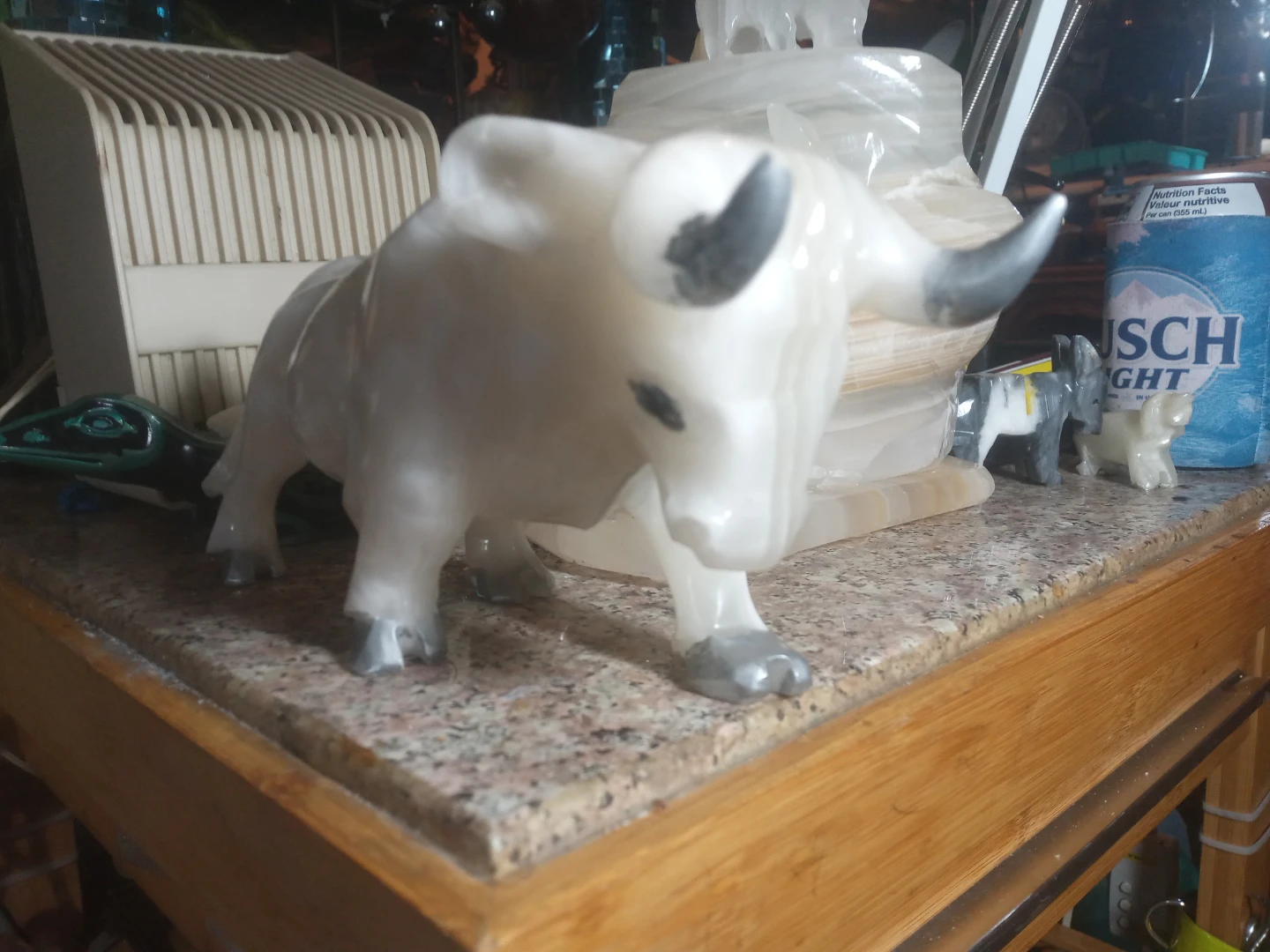 Onyx Bull Statue