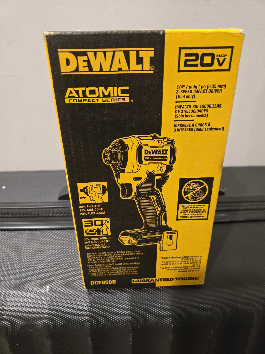 DeWalt 20V ATOMIC MAX 3-Speed Impact Driver DCF850B (Tool Only)