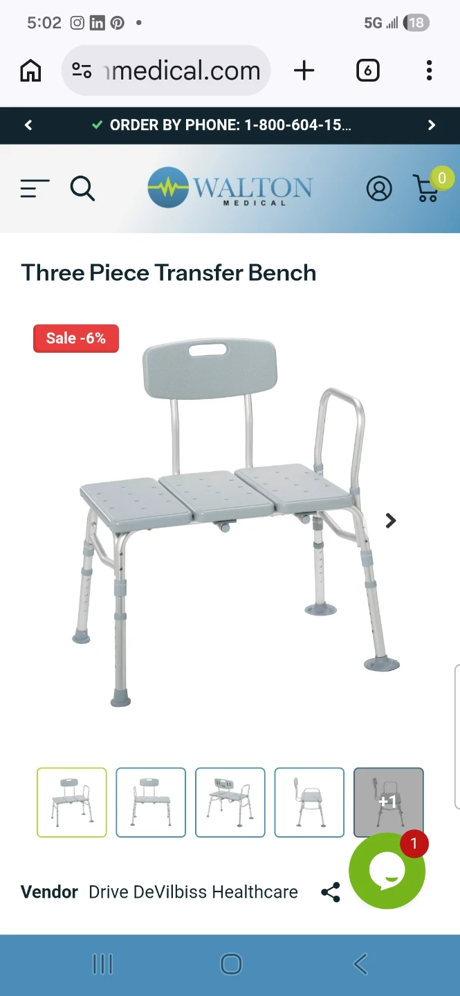 Tub Transfer Bench
