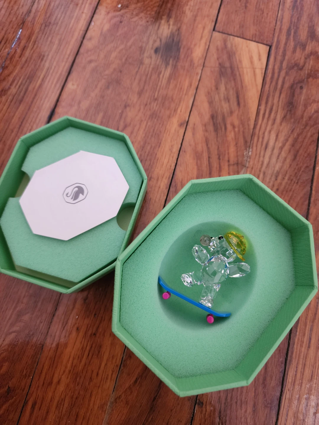 Swarovski Crystal Bear Skatebear Figurine
