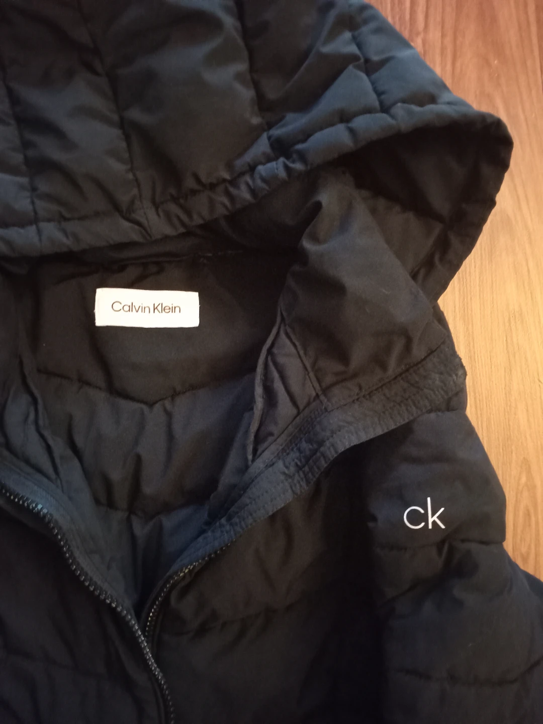 Calvin Klein Women's Black Puffer Jacket with Hood