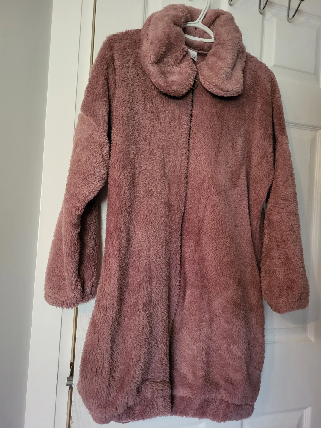 Pink Sherpa Fleece Teddy Coat with Collar and Pockets - photo 5