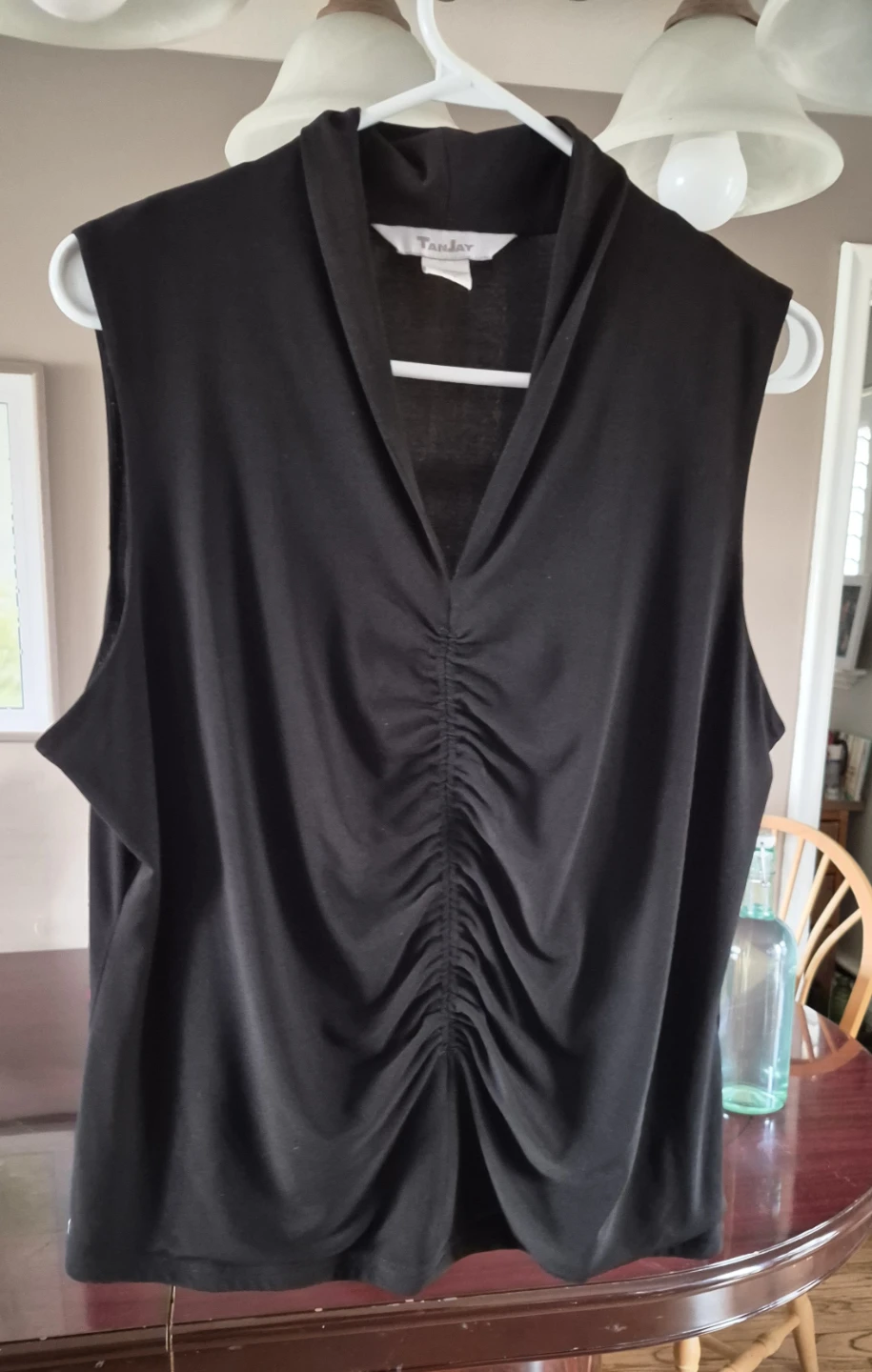TanJay Black Sleeveless Top - Size 16