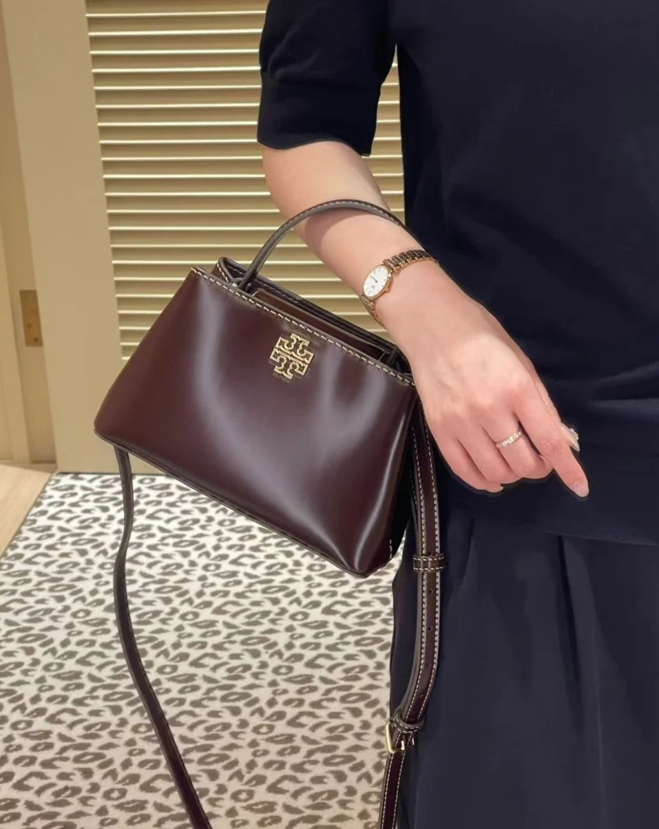 New Tory Burch Leather Top Handle Bag - 3 colors - photo 2