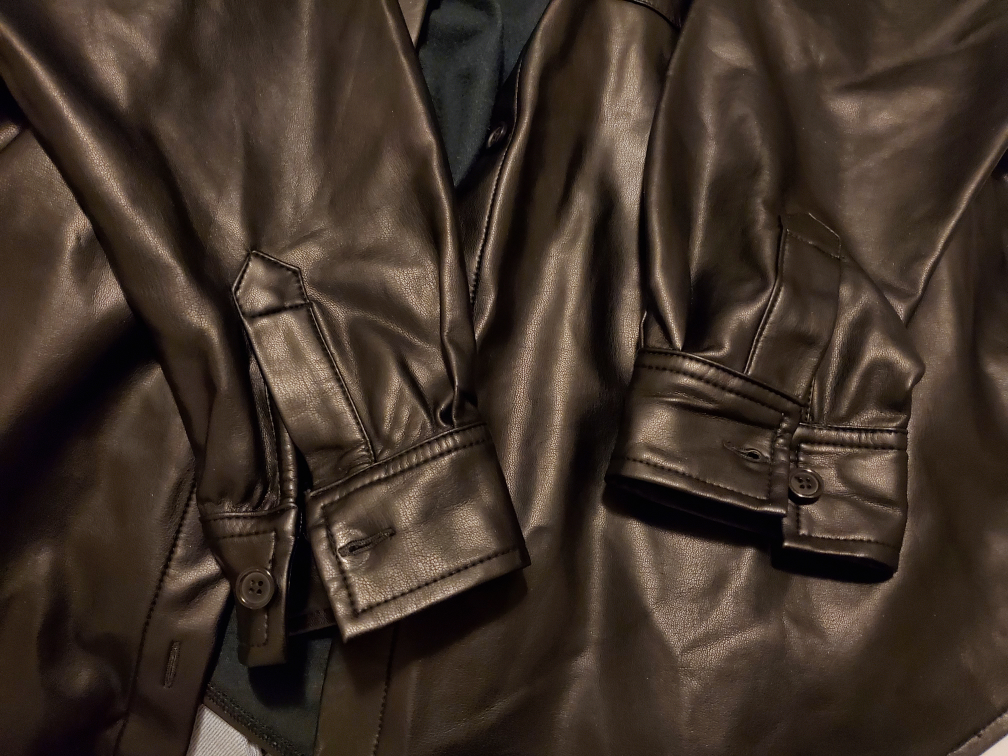 French Connection Faux Leather Oversized Jacket - Size S  🌱 - photo 5