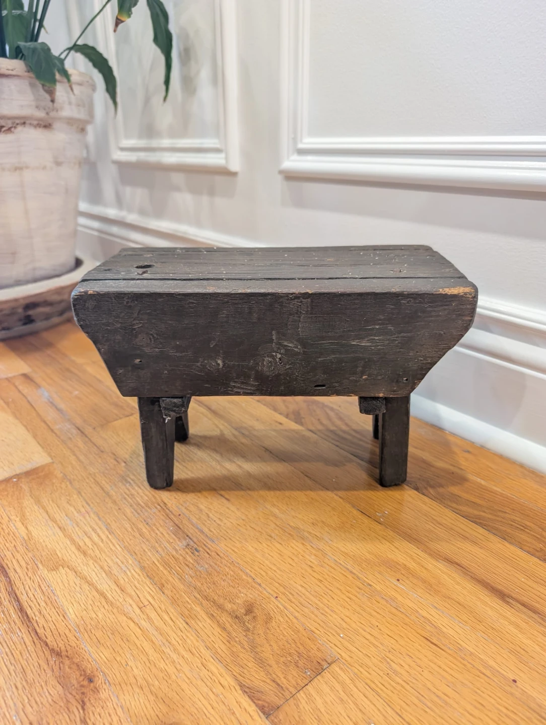 Primitive Wood Cricket Stool or foot bench - photo 2