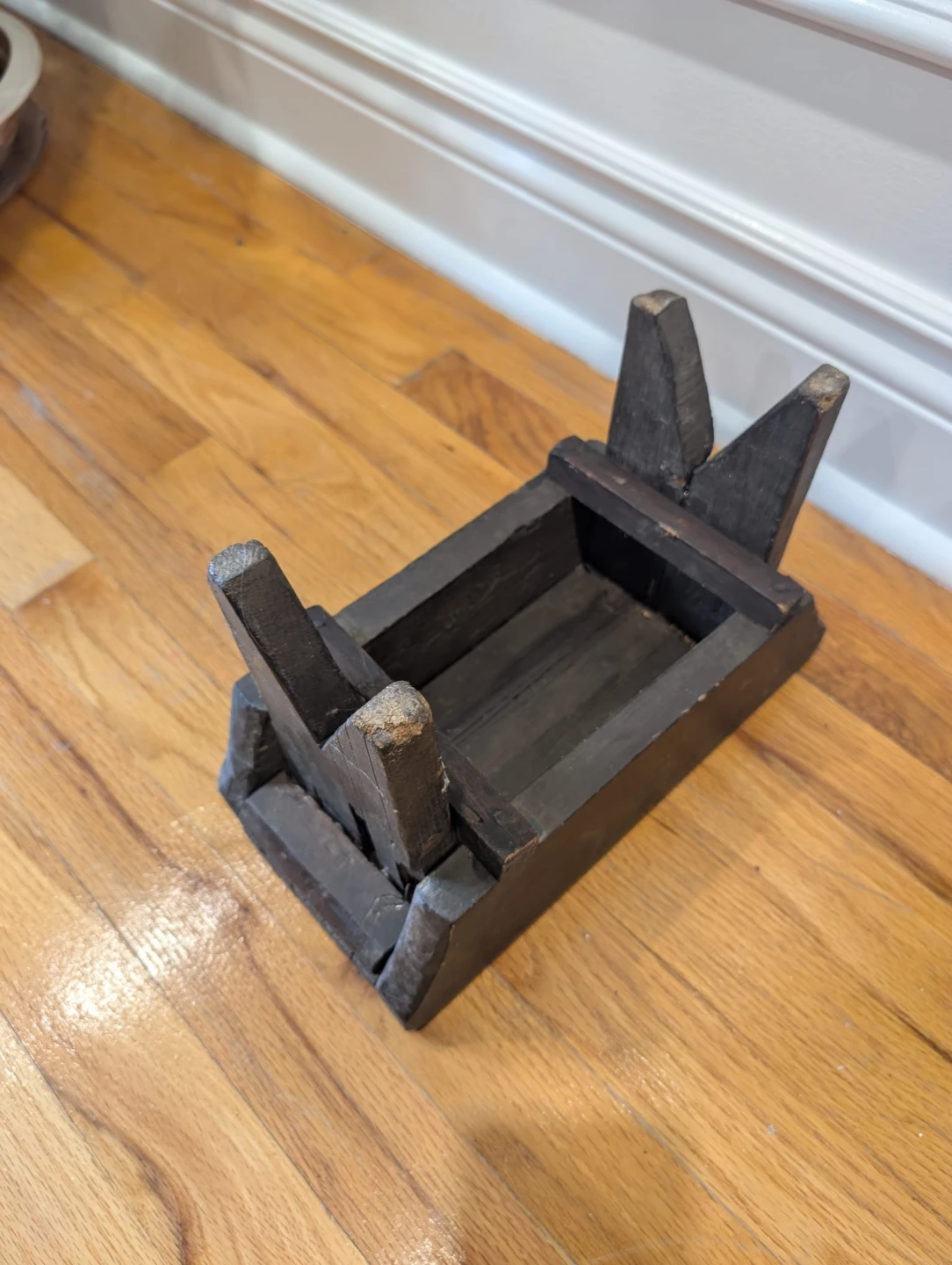 Primitive Wood Cricket Stool or foot bench - photo 4