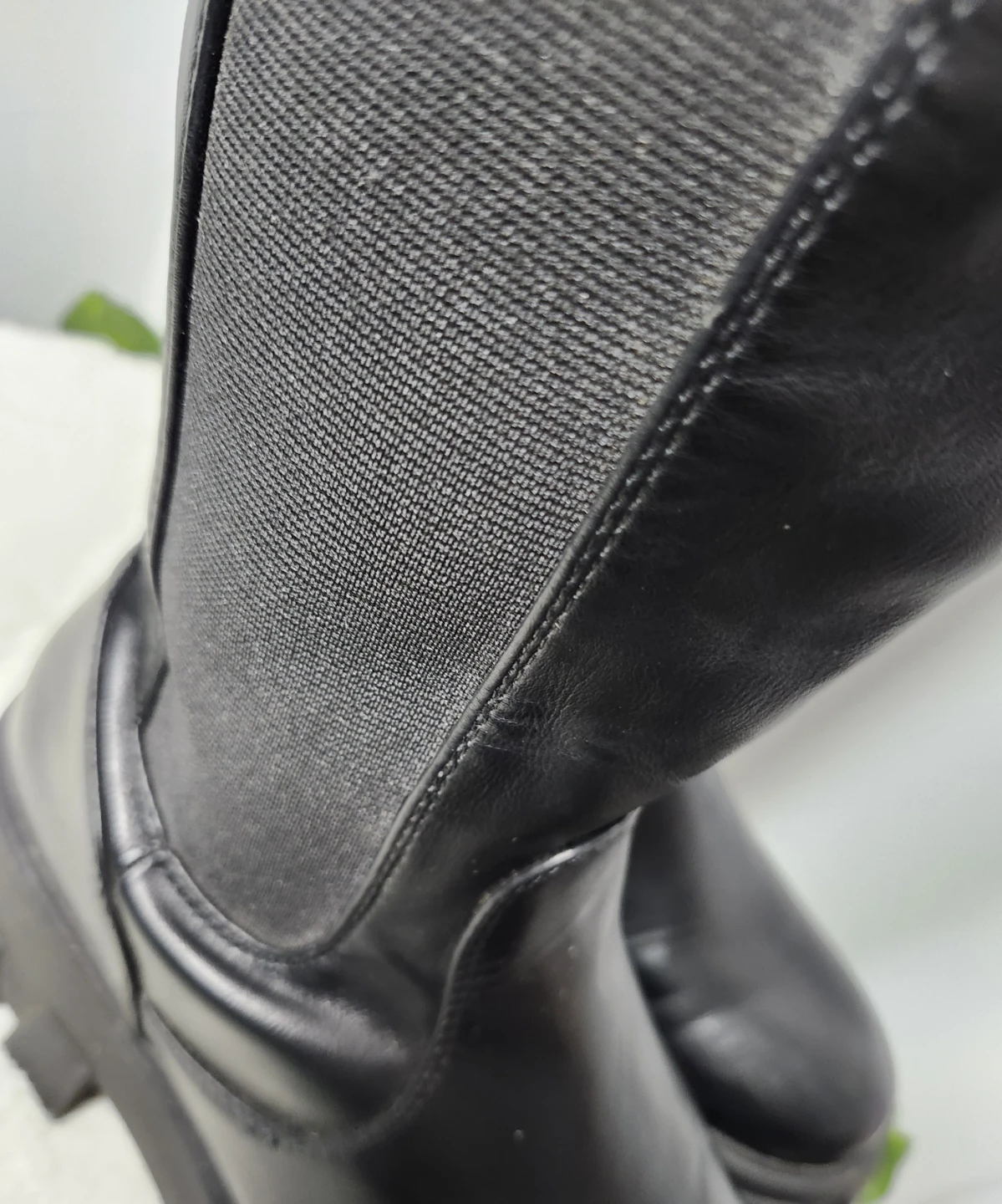 Black Knee-High Chunky Platform Boots - photo 4