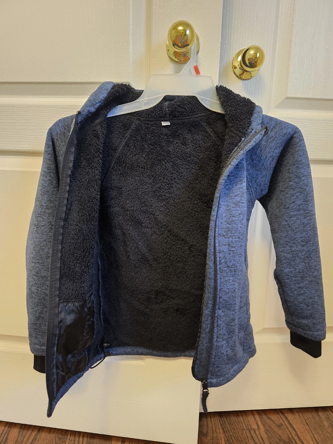 Kids Blue Fleece Lined Hoodie Size 11-12Y - photo 2