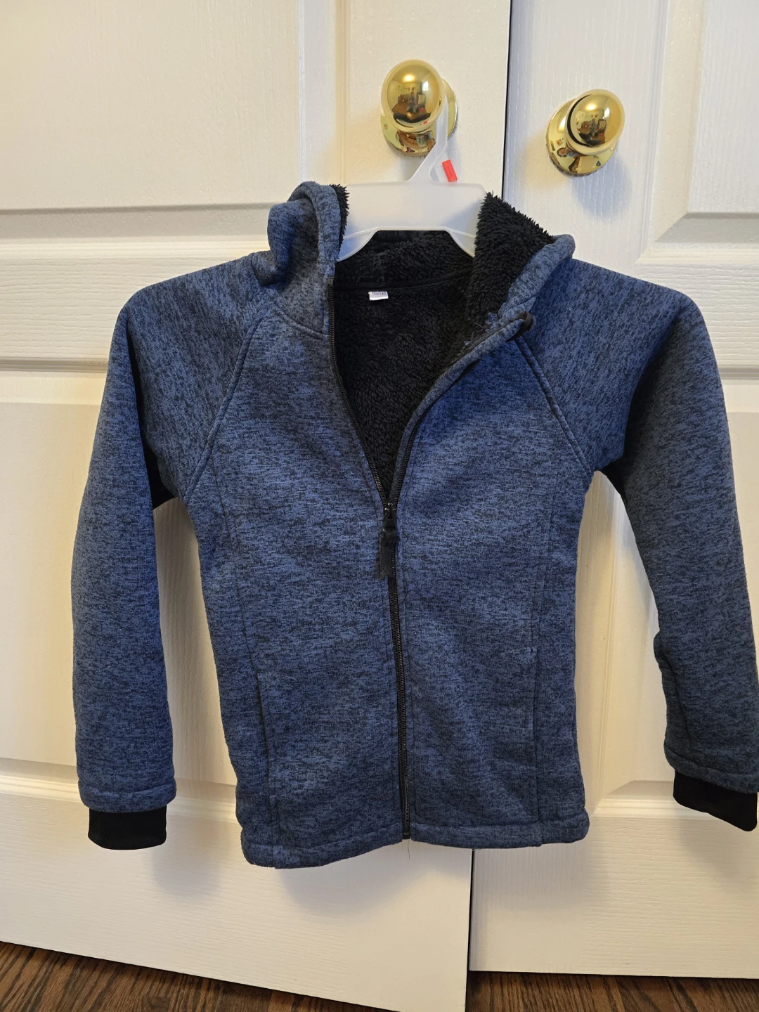 Kids Blue Fleece Lined Hoodie Size 11-12Y - photo 3