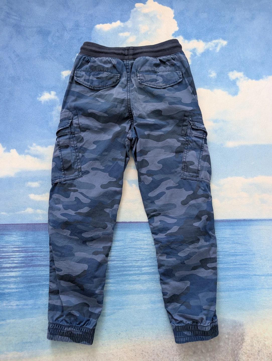 GAP Blue Camo Cargo Jogger Pants Size M 8-10Y - photo 3