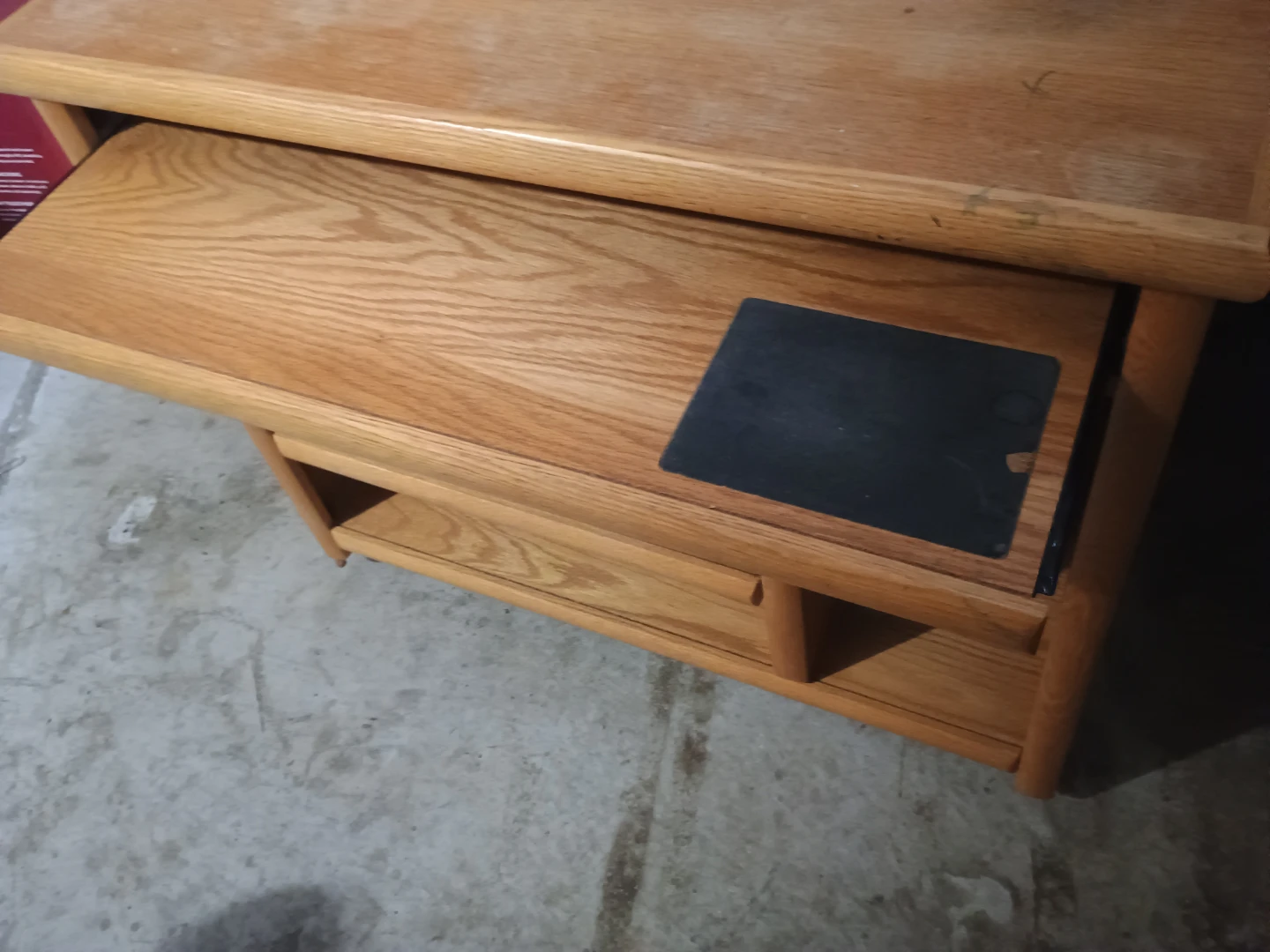 Oak Wood PCtable Stand with Keyboard Tray - photo 2