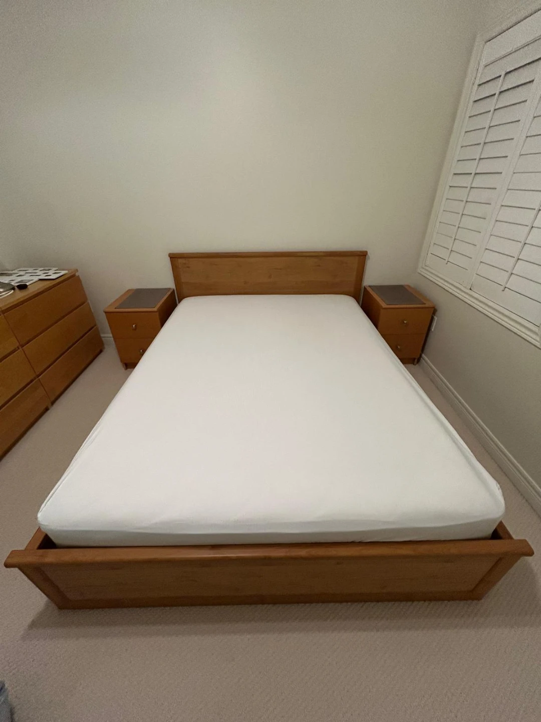 Queen Bed Frame and two night stands