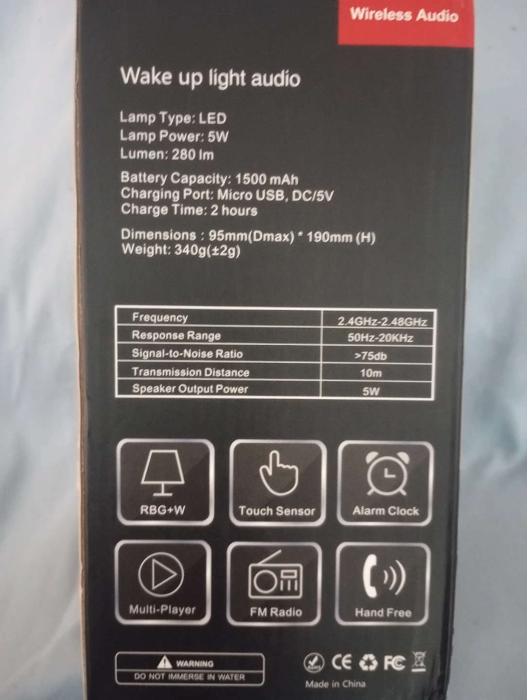 Wireless Audio Lamp Model K3S - photo 4